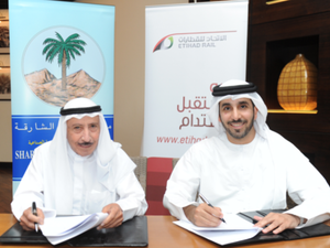 Etihad Rail MoU signing with Sharjah Cement Factory