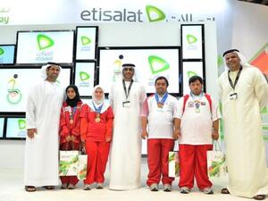 Etisalat honoured the UAE Disabled Sports Federation in recognition of their performance in the Special Olympics World Summer Games in Athens earlier this year, and to encourage them for the upcoming Olympics taking place in London next year