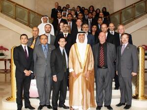 HH Shiekh Faisal Bin Saqr Al Qasimi with HE Kris Panday and the business delegation