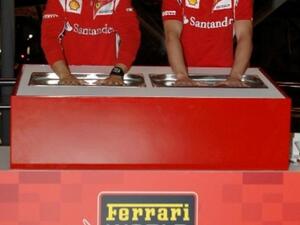 Fernando Alonso and Felipe Massa visit Ferrari World Abu Dhabi