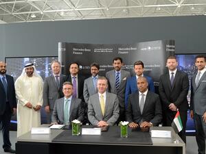 During the signing ceremony. 