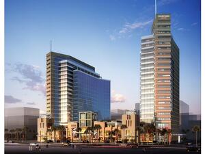 The Fujairah Business Centre will have a total built-up area of 96,400 square metres and will comprise two towers.
