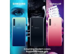 GALAXY A9, the first smartphone with 4 rear cameras and 1 front camera.