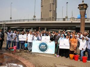 Ramses Hilton Housekeeping Team Members with the General Manager Haitham Nassar