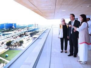 HE Mr Soonthorn Chaiyindeepum, Ambassador of Thailand to the State of Qatar, on a tour of Education City