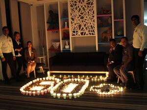 The lights were switched off at the hotel’s lobby, restaurants and public areas.