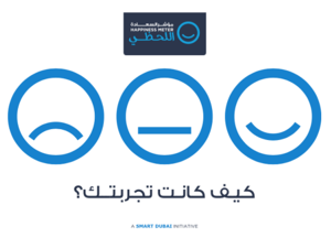 The results of the meter were calculated by deploying “Happiness Meter” devices across customer service centres for both public and private entities in Dubai.