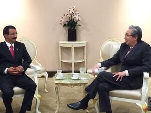 Sultan bin Sulayem during meeting with Mr. Somkid Jatusripitak, Deputy Prime Minister of Thailand