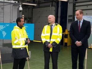 Prince William and Sultan bin Sulayem touring DP World’s London Gateway Port