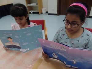 During the event, 200 students spent one hour reading more than 1,300 books in Arabic, English and French across various fields.