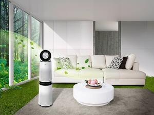 LG PuriCare™ Air Purifier is equipped with 360-degree purification that absorbs pollutants from every angle and delivers clean air to everywhere in your house no matter where it is installed.