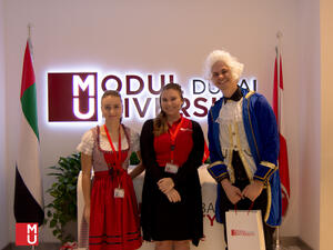 MODUL University Dubai representatives during the Orientation Week.