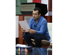 Mohamed Abu Zaid During the evening of Arabic poetry