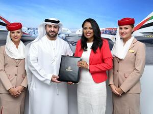 Orhan Abbas, Emirates’ Senior Vice President, Commercial Operations for Africa and Sherin Francis, Chief Executive Officer of the Seychelles Tourism Board.