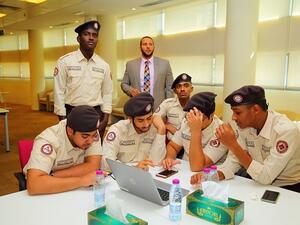 Qatar Leadership Academy students visit the Qatar Stock Exchange.