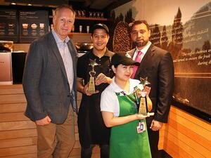 Starbucks won awards for ‘Excellence in Customer Service’ and ‘Excellence in Sustainability and Corporate Social Responsibility’. 