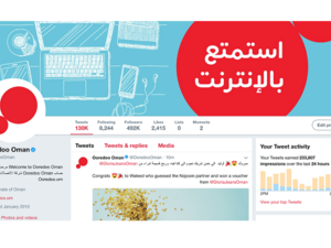 صفحة Ooredoo على تويتر