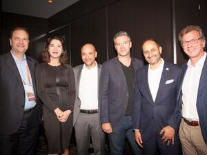 Shadi Salam, Channel Leader - Middle East, Cisco with partners at the Partner Summit Awards
