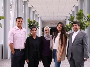 IMA chose the students from leading universities in the region, namely American University in Cairo, Qatar University and the American University in Sharjah.