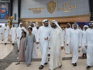 Their Highnesses attended the official inauguration ceremony, which took place in the Warner Bros. Plaza at Warner Bros. World Abu Dhabi.