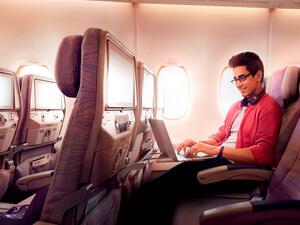Emirates sets new record with over 1 million Wi-Fi connections on board in March.