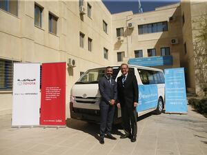 The van was presented during an event held at the UNRWA’s headquarters, in the presence of Nadim Haddad, General Manager of Markazia and Roger Davies, Director of Field Operations UNRWA in Jordan.