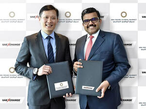 The memorandum of understanding was signed by Promoth Manghat, chief executive officer of UAE Exchange Group, and Richard Teng, chief executive officer of the Financial Services Regulatory Authority (FSRA) of ADGM.