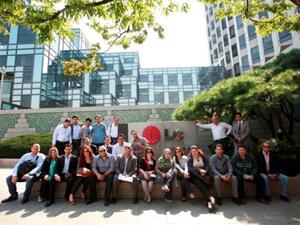 LG Electronics journalists and representatives during the trip