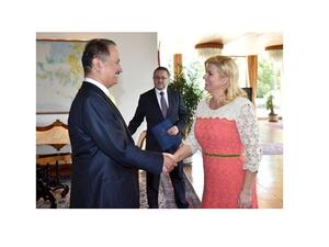 DAMAC International Chairman, Hussain Sajwani, and Croatian President, Kolinda Grabar-Kitarović