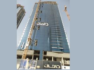 More than 16000 sqm of glass has been installed on the outside of the two towers