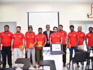 
The classroom located in Danube Welfare Centre will be used to deliver free seminar, lectures and a comprehensive curriculum on Basic English, personality development and computer skills. (Trade Arabia)