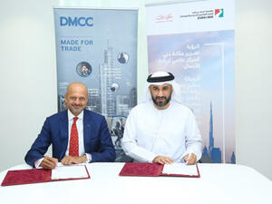 Officials at the signing ceremony in Dubai.