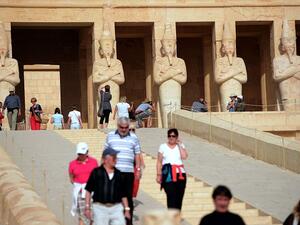 The number of tourists increased 55 percent in the first 11 months of 2017, the head of Egypt’s Tourism Promotion Authority Hisham al-Demery said. (AFP)