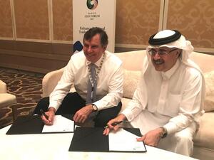 The MoU was inked by David N. Farr, Emerson’s chairman and chief executive officer and Amin H. Nasser, Saudi Aramco's president and CEO. (Trade Arabia)