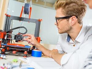Smart designer using 3d printing technology. (Shutterstock)