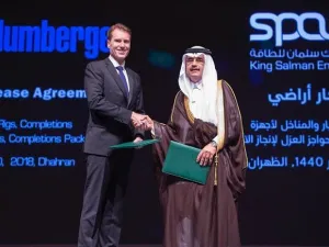 Saudi Crown Prince Mohammed bin Salman bin Abdulaziz on Monday broke ground on the King Salman Energy Park, SPARK. (Saudi Aramco)