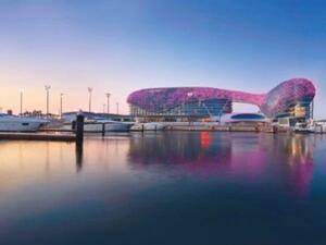 Panoramic view of Yas Marina. (SG)