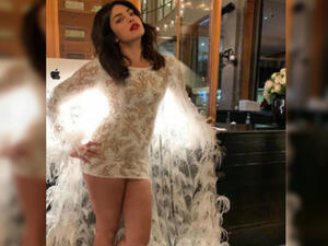 Chopra took to Instagram and posted a series of photos in which she poses in the ethereal dress (Source: priyankachopra - Instagram) Chopra took to Instagram and posted a series of photos in which she poses in the ethereal dress (Source: priyankachopra - Instagram)