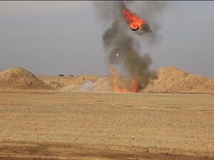 فجّر عناصر التنظيم القنابل العنقودية بعد تفكيكها ووضعها داخل إطارات سيارات - يوتيوب
