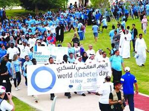 A view of the Annual Diabetes Walkathon taken out Friday at the Oxygen Park in Education City by Qatar Diabetes Association. (Photo: Jayaram)
