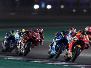 لقطة من سباق الجائزة الكبرى للدراجات النارية في قطر