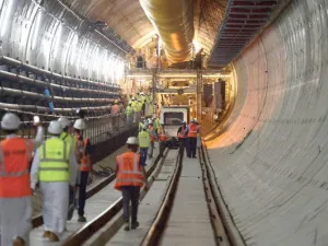 Saudi Arabia wants to nationalize jobs in Riyadh Metro by qualifying young Saudis to handle technical jobs. (Ahmed Farwan/ AFP)