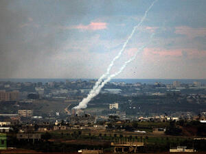 A file photo of a rocket fired from Gaza. (AFP/File)
