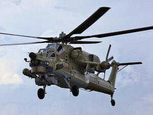 A Russian Mi-28 helicopter crashed in Homs province, killing two pilots. (File photo)