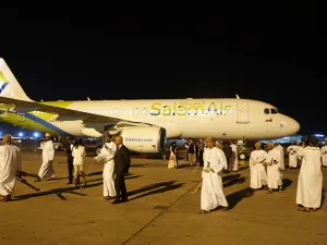 Salam Air has flown more than 223,765 guests over its first six months of operations. (AFP)