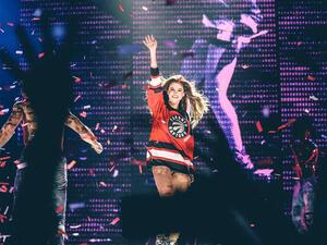 Selena Gomez performing on stage. (Facebook)