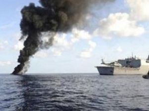 أعلن المتمردون الحوثيون تدمير بارجة إماراتية بصاروخ موجه قبالة السواحل اليمنية - أرشيف