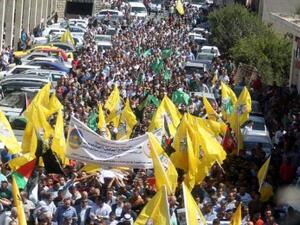 تشييع جثمان فلسطينية استشهدت برصاص الجيش الاسرائيلي في الخليل