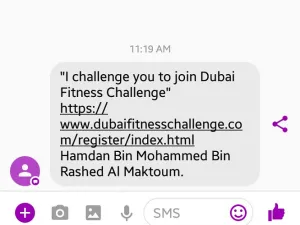 Were you one of thousands of Dubai residents who received a text from Sheikh Hamdan today? (Photo by Kelly Clarke)