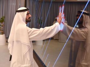 Omar Sultan Al Olama, 27 years old, is the UAE's first minister of state for AI. (Pictured here: Sheikh Mohammed bin Rashid Al Maktoum/ File)